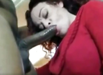 Wow, she swallows that so easily!